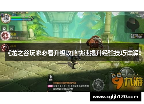 《龙之谷玩家必看升级攻略快速提升经验技巧详解》